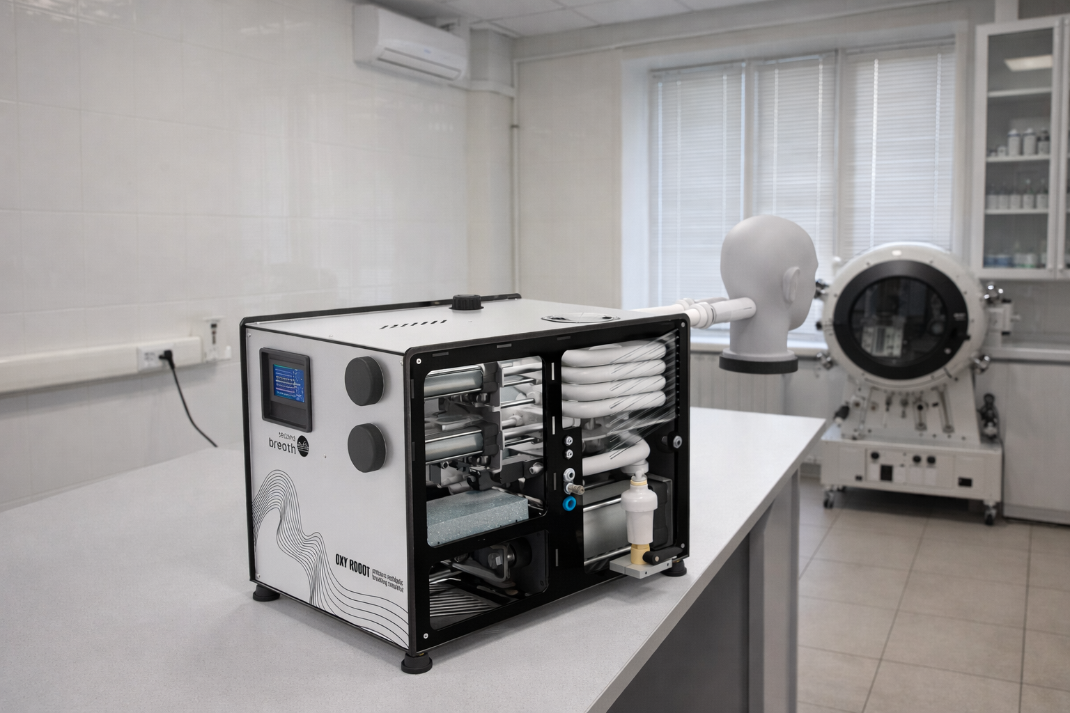 Pressure breathing simulator Oxy Robot